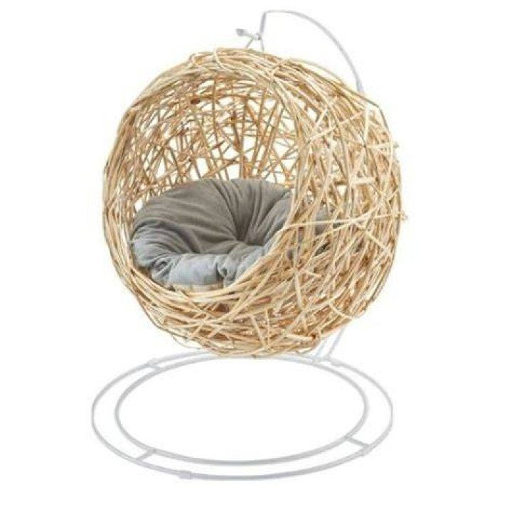 Grey Rattan Cat Egg Chair ALDI UK