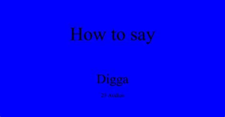 How to pronounce Digga in German YouTube