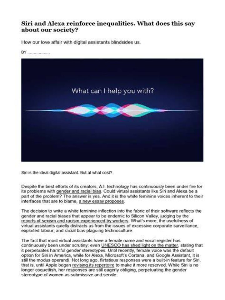 Siri, Alexa and unconscious bias the case for designing fairer AI
