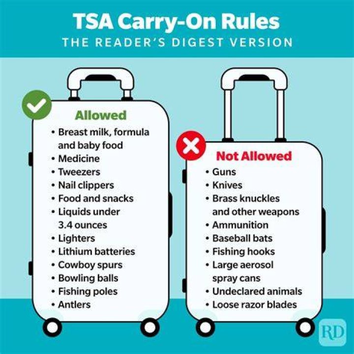 TSA CarryOn Rules Items You Can and Can't Take on a Flight in 2023